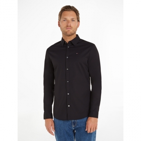 ORIGINAL STRETCH SHIRT LS 078 TOMMY BLACK