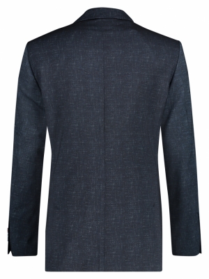 TRAVEL PRINTED BLUE BLAZER NAVY BLUE