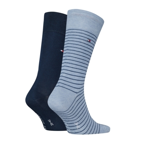 SMALL STRIPE SOCK 043 light blue melange