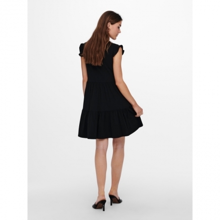 ONLMAY LIFE CAP SLEEVES FRILL 177911 Black