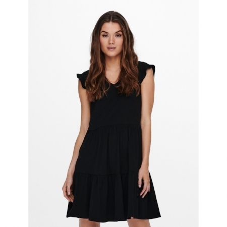 ONLMAY LIFE CAP SLEEVES FRILL 177911 Black