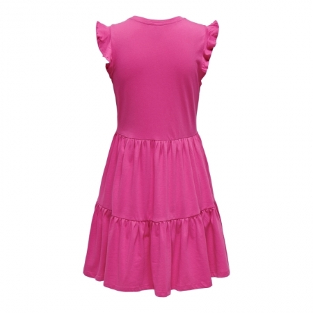 ONLMAY LIFE CAP SLEEVES FRILL 178592 Raspberr