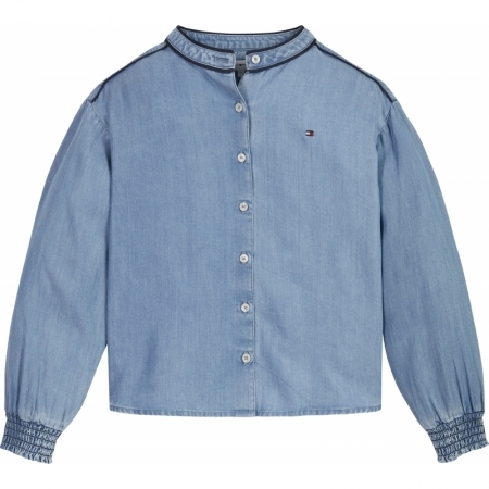 CHAMBRAY PIPING TOP 1A4 MEDIUM USED