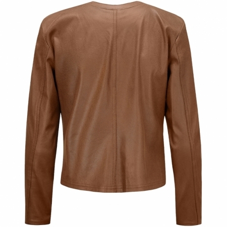 ATHENA COATED SUEDE JACKET 785 LAGGAGE BROWN