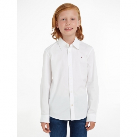 SOLID STRETCH POPLI YBR White