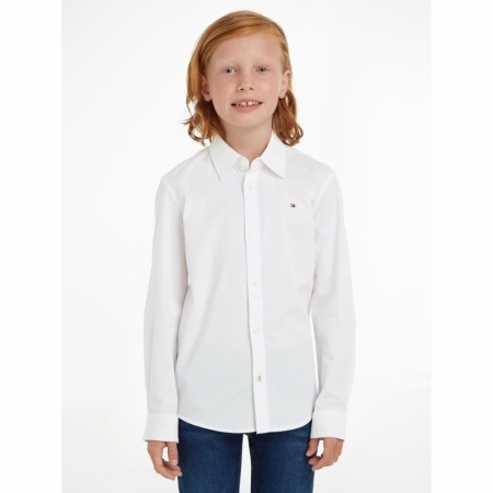 SOLID STRETCH POPLI YBR White
