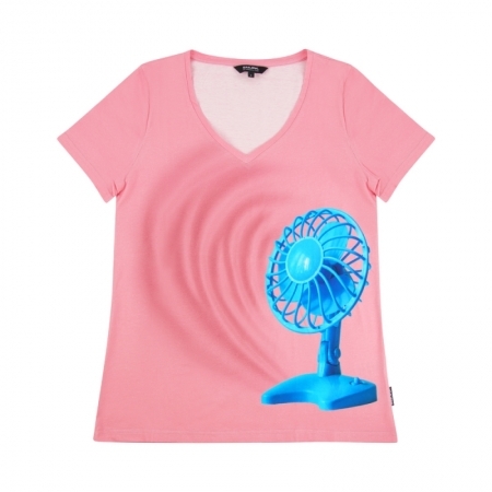 V-NECK T-SHIRT PRINT