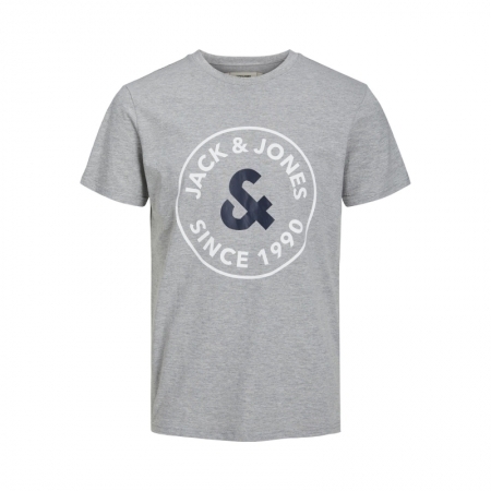 JACAARON SS TEE JNR 179085 Light Gr