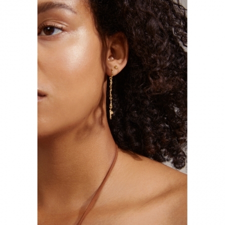 BREATHE RECYCLED EARRINGS 2IN1 GOLD PLATED