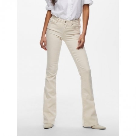 ONLBLUSH MID FLARED DNM DOT019 234755 Ecru