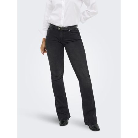 ONLBLUSH MID FLARED DNM TAI109 Washed Black