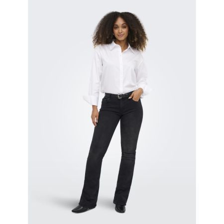 ONLBLUSH MID FLARED DNM TAI109 Washed Black