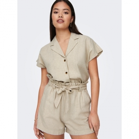 JDYSAY MW LINEN SHORTS WVN NOO 177935001 Oatme