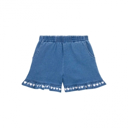 STRETCH DENIM SHORTS WMBY NEW EMBY GIRLY WASH