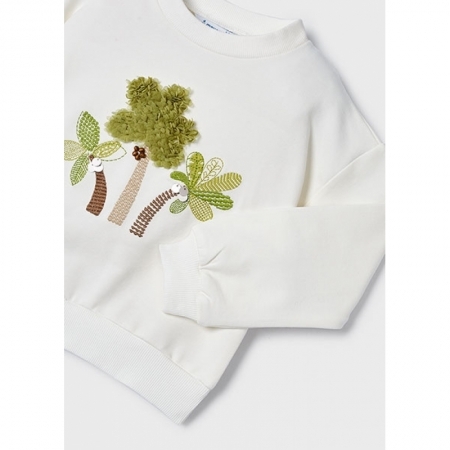 EMBROIDERED PULLOVER 041 NATURAL