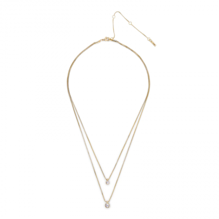 LUCIA 2 IN 1 CRYSTAL NECKLACE GOLD PLATED