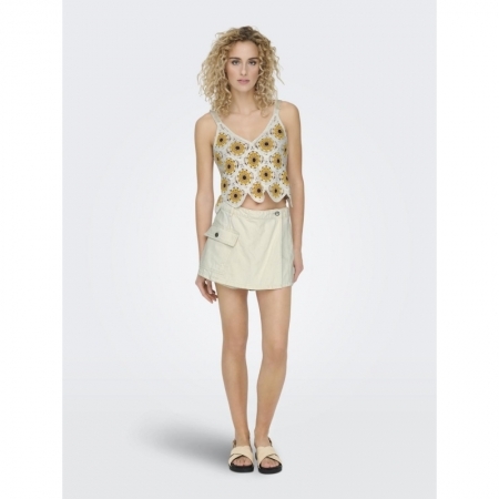 ONLMIRA REG ECRU DNM SKORT TAI 234755 Ecru
