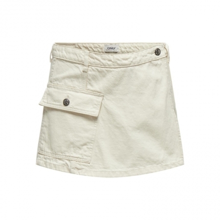ONLMIRA REG ECRU DNM SKORT TAI 234755 Ecru