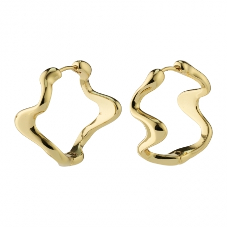 MOON HOOPS GOLD PLATED