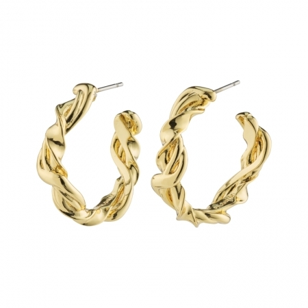 SUN TWISTED HOOPS GOLD PLATED