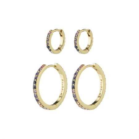 REIGN RECYCLED HOOPS GOLD PLATED