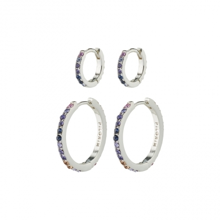 REIGN RECYCLED HOOPS SILVER PLATED