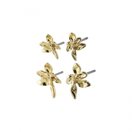 RIKO RECYCLED EARRINGS  GOLD PLATED