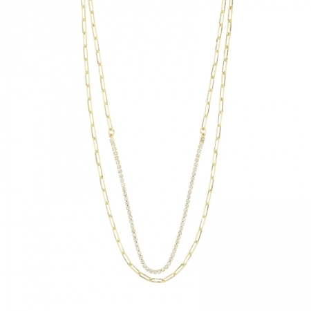 ROWAN RECYCLED NECKLACE 2-IN-1 GOLD PLATED