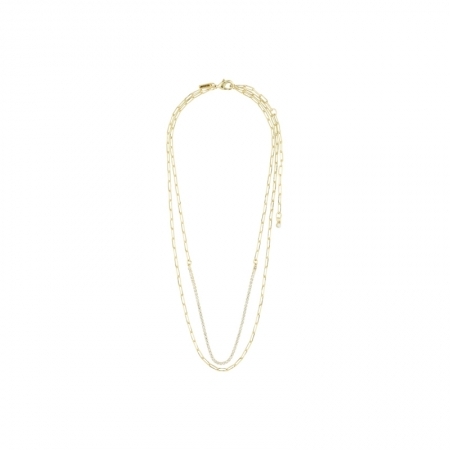 ROWAN RECYCLED NECKLACE 2-IN-1 GOLD PLATED