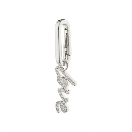 CHARM ECYCLED LOVE PENDANT SILVER PLATED