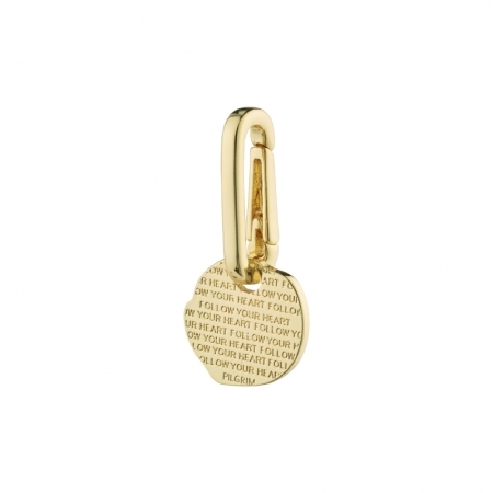 CHARM RECYCLED COIN PENDANT GOLD PLATED