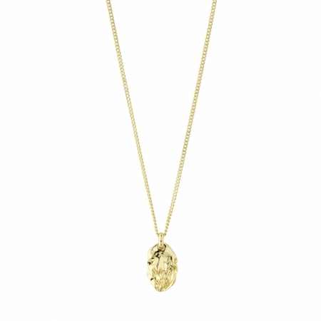 SUN RECYCLED COIN NECKLACE GOLD PLATED