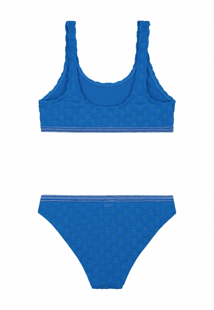 RUBY BININI SET CHECK STUCTURE 6131 ELECTRIC BLUE CHECK