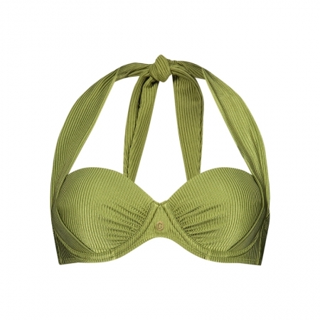 TOP MULTIWAY PADDED WIRED 5071 SHINY GREEN RIB