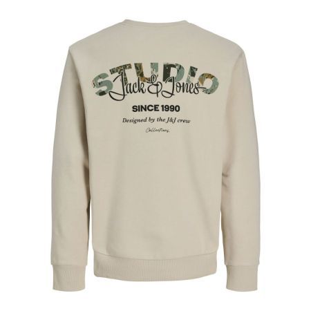 JJYUKI BACK SWEAT CREW NECK JN 176631 Moonbeam