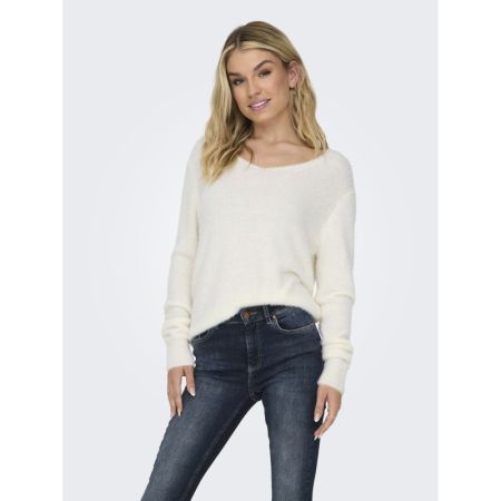 ONLELLA PIUMO LS V-NECK KNT 177922 Cloud Da