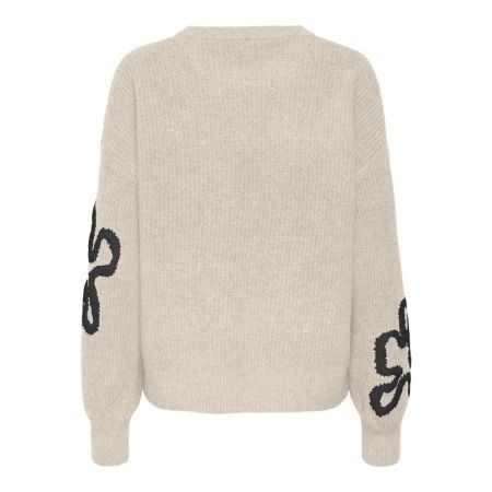 ONLDAISY LS STITCH O-NECK KNT 189959005 Pumic
