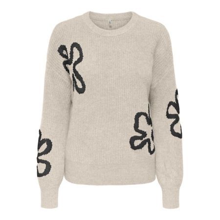 ONLDAISY LS STITCH O-NECK KNT 189959005 Pumic