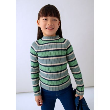 RIB TURTLENECK 041 SAGE