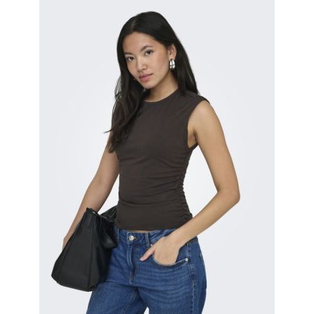 ONLMIRA CAPSL RUCHING TOP JRS 177943 Black Co