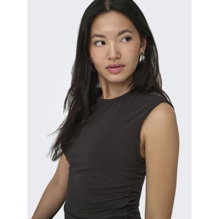 ONLMIRA CAPSL RUCHING TOP JRS 177943 Black Co