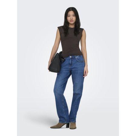 ONLMIRA CAPSL RUCHING TOP JRS 177943 Black Co