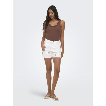ONLVEGA SHELL MOM SHORTS DNM 179707 White De