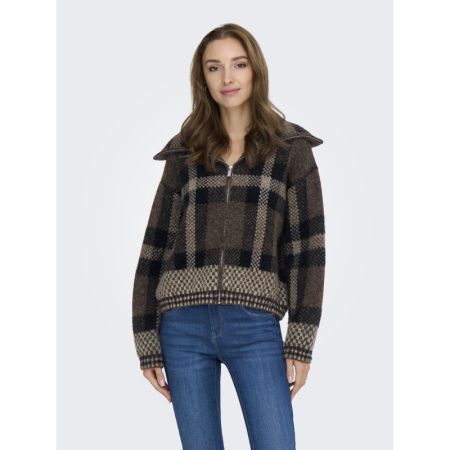 ONLMAROON LS ZIP COLLAR CARDIG 177911003 Black