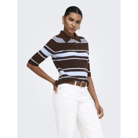 ONLLOUISIA SS COLLAR POLO KNT 237375005 Coffe