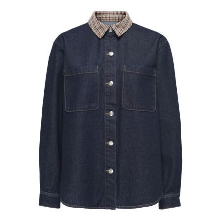 ONLVERA LS CHECK DNM SHIRT SIJ 177938 Dark Blu
