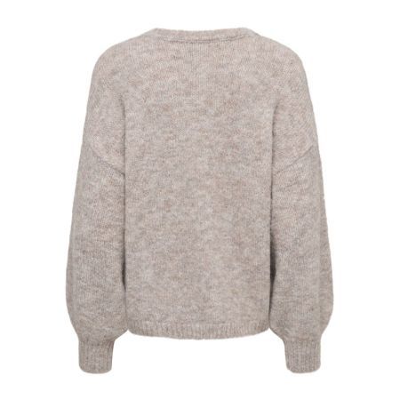 ONLNELLIE LS O-NECK KNT NOOS 278275007 Mocha
