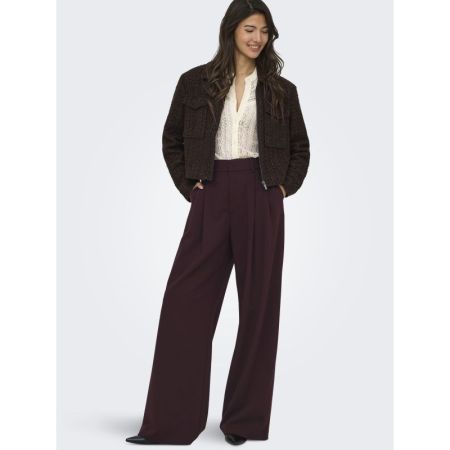 ONLSONJA HW WIDE PLEAT PANT TL 184723 Fudge