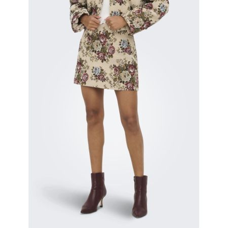 JDYFLOLA HW JACQUARD SHORT SKI 236295001 Crème