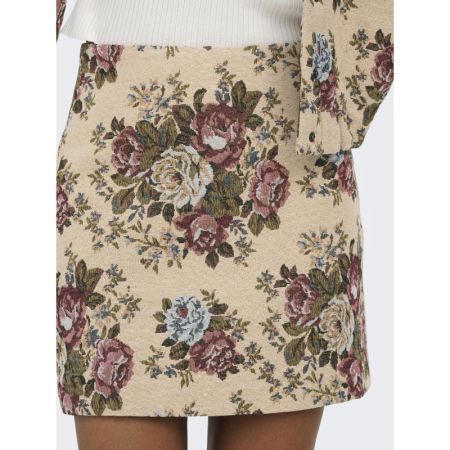 JDYFLOLA HW JACQUARD SHORT SKI 236295001 Crème
